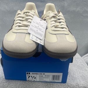 Adidas Samba OG W Cream and Brown Sneakers